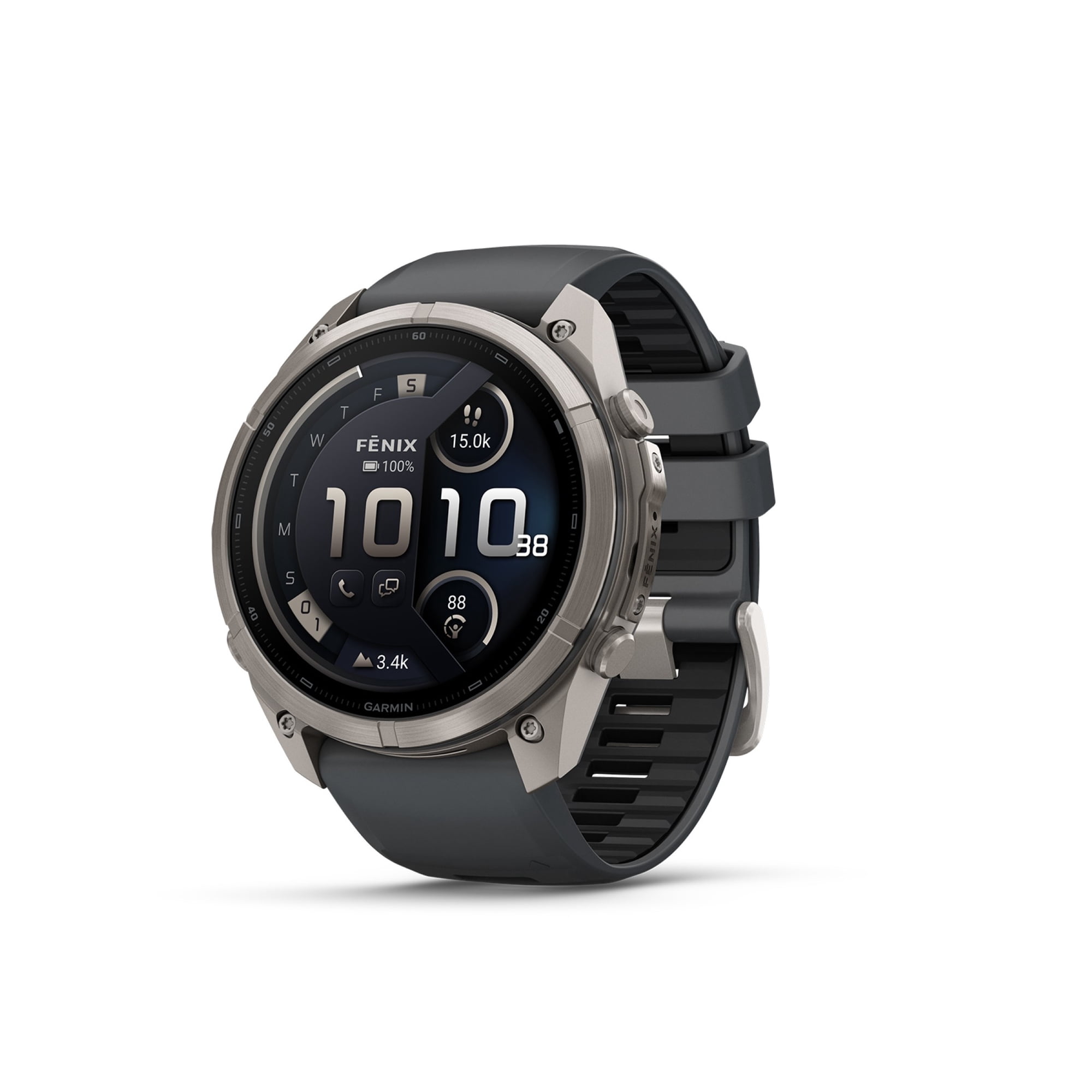 Garmin fenix 9 Pro – inReach, 51 mm Titanium with Graphite/Black Silicone Band