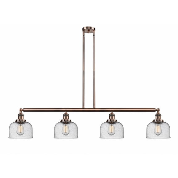 Innovations Lighting 214-S Large Bell Bell 4 Light 53" Wide Commercial Linear Chandelier -