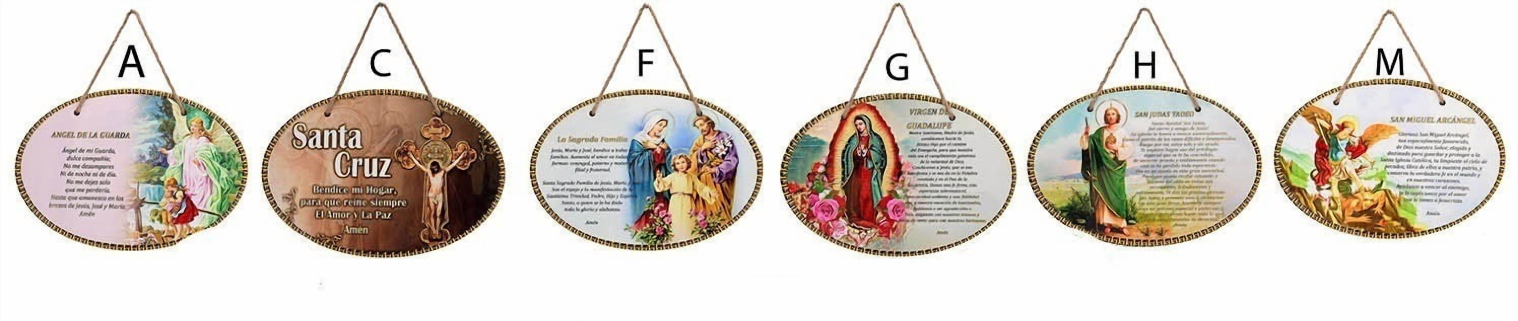 Our Lady of Guadalupe Wall Hanging Plaque – 8"x11.5" Ceramic | Oración a la Virgen de Guadalupe in Spanish | Catholic Religious Decor for Home, Altar, or Church | Spanish Prayer Art