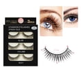 thumbnail image 2 of 3 pares de pestañas postizas largas 3D, maquillaje, pestañas negras gruesas y naturales, 2 of 6