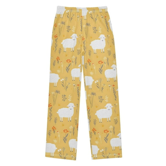 joogoo Cute Sheeps Flowers Pajama Pants Pj Bottoms Sleepwear Lounge L