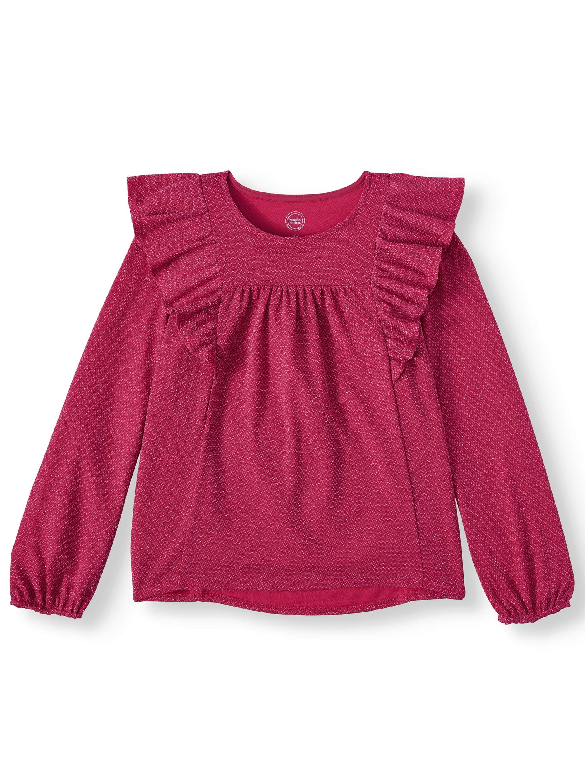 ruffle shoulder shirt