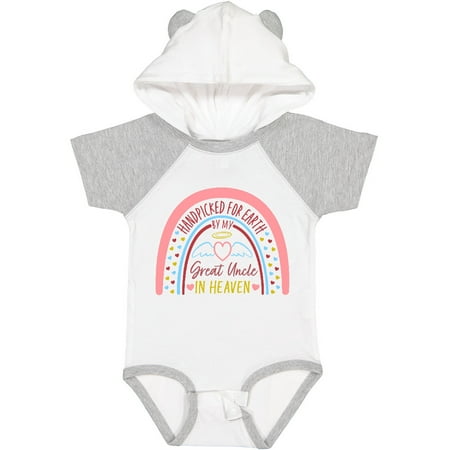 

Inktastic Handpicked for Earth by My Great Uncle in Heaven- Rainbow Gift Baby Boy or Baby Girl Bodysuit