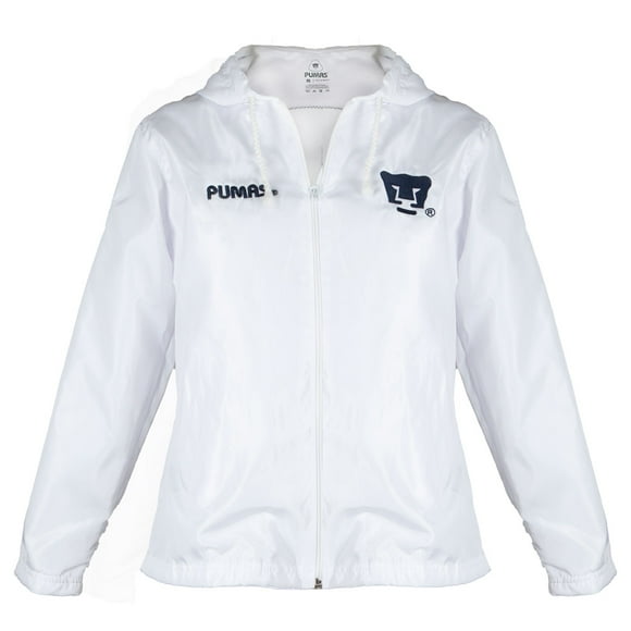OLD SCHOOL SPORTS Pumas UNAM Chamarra Rompevientos Sport Blanco/Azul Mujer OLD SCHOOL SPORTS Pumas de la UNAM Pumas UNAM Sport repelente al agua