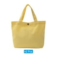 thumbnail image 3 of Unique Bargains Canvas Tote Bag with Handle Reusable Handbag Shopping Bags Yellow 2 Pack, 3 of 5
