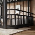 thumbnail image 6 of Leumius Full over Full Bunk Bed Frame with Ladders & Guardrails, Upgraded Round-Pipe Metal Frame, Stylish & Versatile for Any Room,Black, 6 of 9