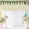 thumbnail image 4 of Fake Flowers Clearance! Hanging Flowers Artificial Flower Garland For Wedding Decoration 3.7Ft Floral Vine Silk Flower Flowers Wedding Arch Assembly Outdoor Home Chirtmas Decor, 4 of 9