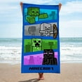 Minecraft Kids Beach Towel Officially Licensed Enemies Panel Creepers
