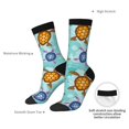 thumbnail image 4 of Hirioo Turtles And Sea Pattern Adult Middle Tube Socks Breathable Sock Non-Pilling,Contrasting Color Design, 4 of 6