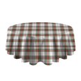 thumbnail image 5 of Green and Red Christmas Plaid Pattern Round Tablecloth 60"x60",Wrinkle Wipeable Table Cloth for Kitchen Dining Room Picnic Patio Party, 5 of 6
