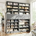 thumbnail image 2 of Homieasy 2-Pack 10-Tier Shoe Cabinet Set with 4 Drawers, 65cm Width Freestanding Organizer – for Entryway, Bedroom, Living Room,Gray, 2 of 9
