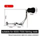 thumbnail image 1 of Spinning Reel Handle Metal Fishing Spinning Reel Crank Handle Rotatable Grip, 1 of 5