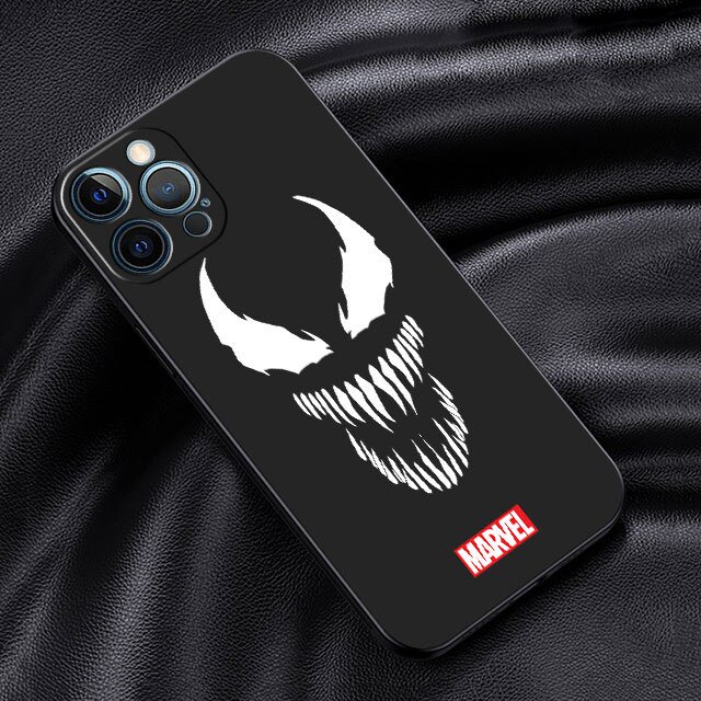 Funda de silicona de Marvel para iPhone 8 Plus, 12 Mini, XR, XS, 6S, X, 13, 14 Pro, Max, 7, 11, SE, 5, 13, Mini Capa de lujo Fivean unisex