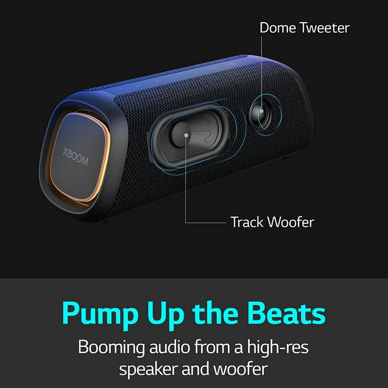 Bluetooth LG Go Speaker, Black Portable XG7QBK XBOOM