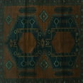 thumbnail image 1 of Ahgly Company Machine Washable Indoor Square Persian Turquoise Blue Traditional Area Rugs, 5' Square, 1 of 4
