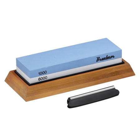 Knife Blade Sharpening Whetstone with Base, Fine and Coarse, 1000/6000 Waterstone