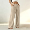 thumbnail image 4 of ClodeEU Women's Corduroy High Waist Wide Leg Pants,Casual Loose Trousers with Pockets ,Women's Plus L, 4 of 7