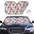 thumbnail image 2 of Kdxio Roses and Butterflies Print Windshield Sun Shade,UV Rays and Sun Heat Protection,Sunshade for Car Windshield,Car Shade Front Windshield - Medium, 2 of 6