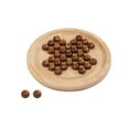 thumbnail image 3 of Marble Solitaire Board Game Chess Marbles Game Board Brain Teaser Puzzles Living Diameter 135mm, 3 of 8