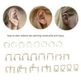 thumbnail image 4 of Ear Cuffs Wraps, 48Pcs Ear Cuff Non  Colorfast Rugged Lightweight Stylish Braid Beads Hair Jewelry Cartilage Clip On Earrings Wrap Claw Stud Earrings For Parties Weddings, 4 of 8