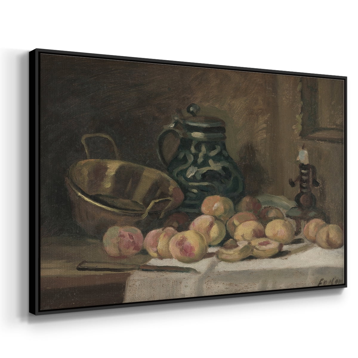 Vintage Botanical Print-XLIX By Wexford Home Framed in Black Wood Gallery Wrapped Canvas 25 in. x 37 in.