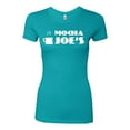 thumbnail image 2 of Mocha Joe's Coffee Stand Shop Logo | Womens Pop Culture Junior Fit Tee, Tahiti Blue, X-Large, 2 of 4