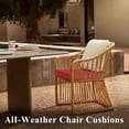 thumbnail image 4 of Outdoor Chair Cushions for Patio Furniture, Waterproof Patio Chair Cushions Set of 2, Indoor/Outdoor Round Corner Chair Seat Cushion with Ties, 18"x18"x3", Blue, 4 of 9