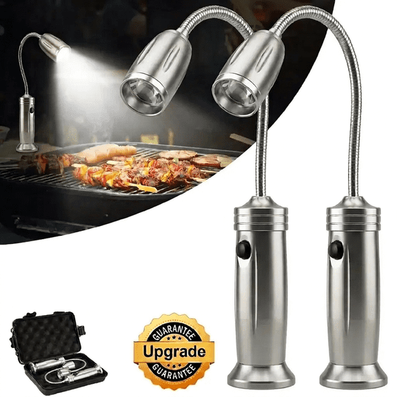 DAYBETTER 2 Pack Barbecue Grill Light, BBQ Lights with Magnetic Base, 360 Degree Flexible Gooseneck for Camping, Biking, Grill Gadget
