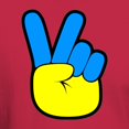 thumbnail image 3 of CafePress - Ukrainian Flag Peace Sign Ukraine Native H T Shirt - Men's Classic Graphic Cotton T-Shirt, 3 of 4
