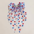 thumbnail image 4 of ERTZAE Patriotic Ribbon Bow,11.8" Burlap Wreath Bows Front Door,4Th Of July Decorations,Wreath Bow For Front Door,Red White Blue Independence Anniversary Memorial Day Party Supply,Americana Decor, 4 of 4