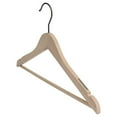 thumbnail image 4 of NAHANCO Wooden Suit Hanger with Bar, 17" - Ashwood with Gunmetal Hook, 25/CTN, 4 of 6