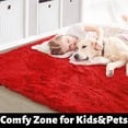 thumbnail image 6 of SUSUZI 5'x7' Fluffy Plush Area Rug, Soft Shaggy Carpet for Living Room Bedroom Home Decor, Purple, 6 of 7