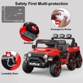thumbnail image 2 of TROPOW Kids Cars Electric Ride On,4WD Switchable Electric Car for Kids Ages 3+, Kids Electric Vehicles Battery Powered Toy Car,Christmas Gifts for Kids,Red, 2 of 8