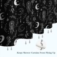 thumbnail image 6 of Black White Gothic Dreamcatcher Moon Star Pattern Shower Curtain 72"x84" ,Bathroom Decorative Shower Curtains Set with 12 Hooks,Modern Waterproof Washable Shower Curtain, 6 of 6