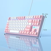 MageGee 75% Mechanical Gaming Keyboard, Blue Switch, LED Blue Backlit, 87 Keys Compact TKL Wired Keyboards