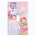 thumbnail image 2 of Metal Light Switch Wall Plate Outlet Cover (Sleepy Teddy Bear Lovers Colorful - Single Toggle), 2 of 2