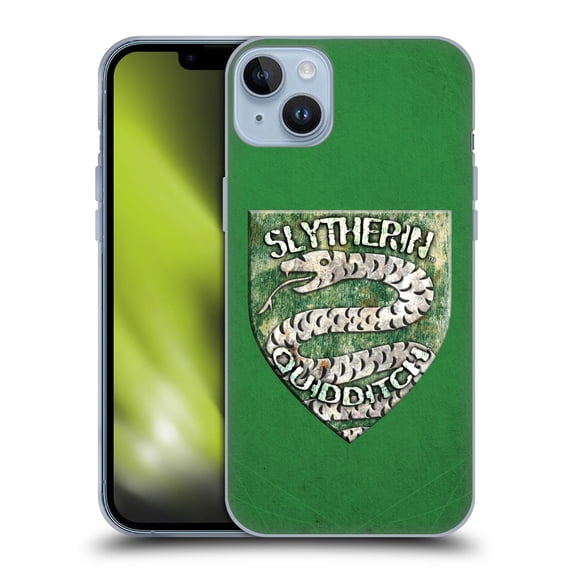 Head Case Designs Officially Licensed Harry Potter Prisoner Of Azkaban V Slytherin Quidditch Badge Soft Gel Case Compatible with Apple iPhone 14 Plus