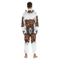 thumbnail image 7 of IAUYY Unisex Adult Onesie Pajamas Ultra-Soft Crystal-Soft Fabric, Halloween Adult Onesie Pajamas Adults,With a Zipper Plus Size Onesie Pajamas, Orange Eyeball Pattern, 7 of 7
