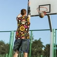 thumbnail image 5 of Sikiie Sunflowers Mushrooms Basketball Jersey Reversible Men's Mesh Athletic Sports Shirts Training Practice S-4XLX-Large, 5 of 6