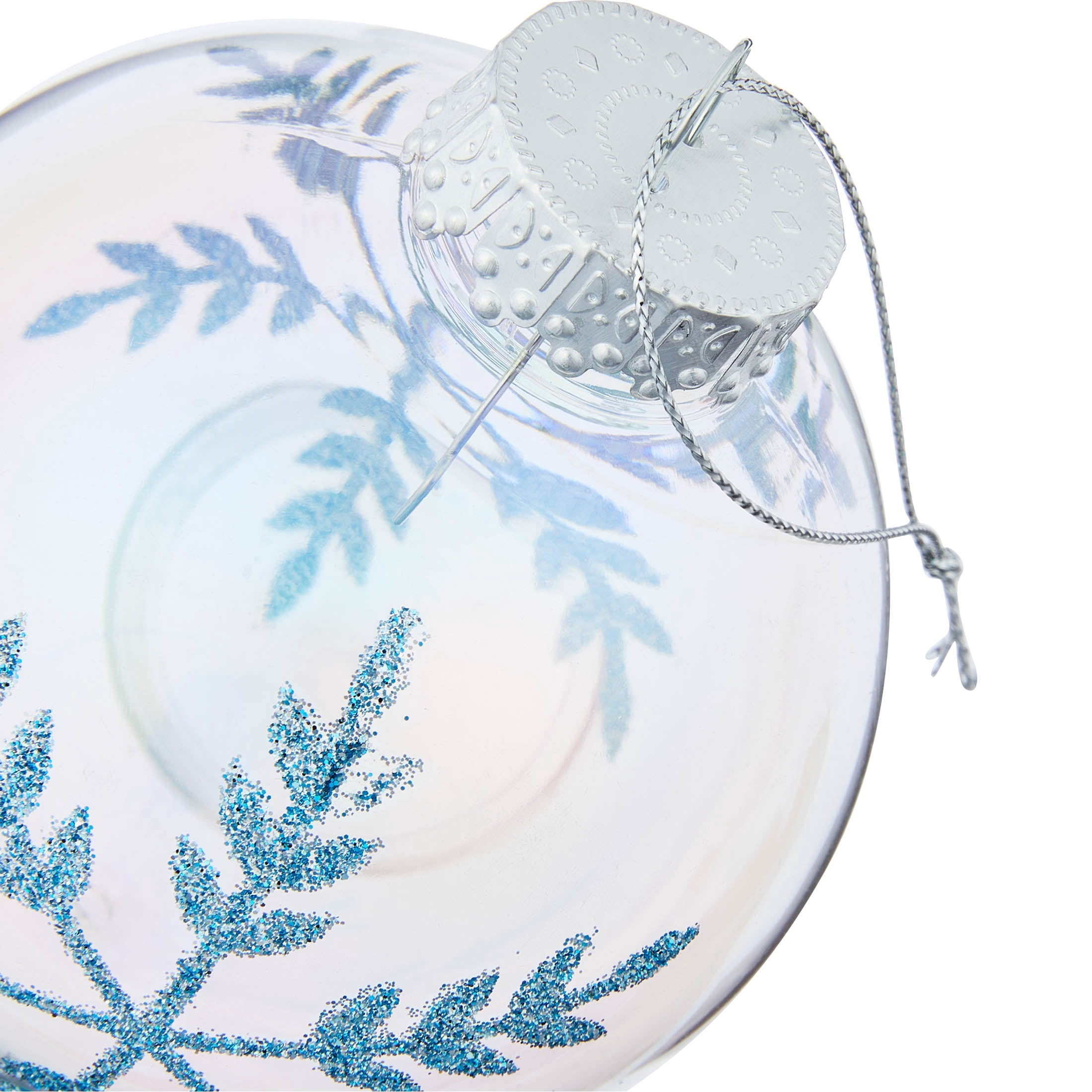8-Count Blue and Iridescent Ball Shatterproof Christmas Ornaments, 4.3", by Holiday Time