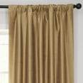 thumbnail image 2 of Half Price Drapes Flax Gold Faux Dupioni Silk Blackout Curtains for Bedroom(1 Panel),50WX 96L, 2 of 13