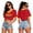 Red, variant on Canada Jersey for Women Canada Graphic Short Sleeve Tee V Neck T Shirts Loose Fit Fashion Jerseys for Women 2026 Summer Crop Tops White XL