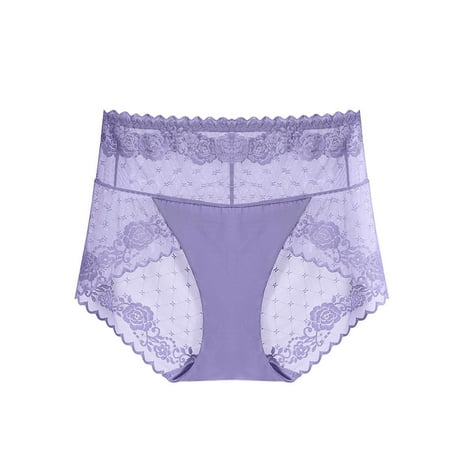 Unbeatable Price: Bulk Panties  Pack de Bragas para Mujer  Women s Plus Size Solid Color Sexy Lace Underwear SOPATENOR Purple XL