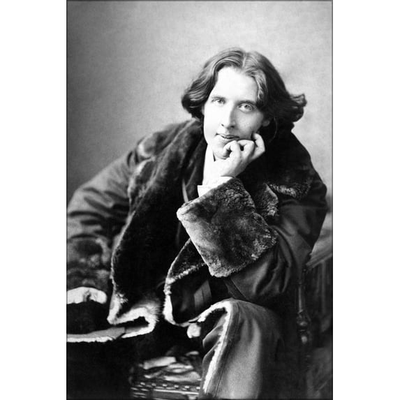 24"x36" Gallery Poster, oscar wilde in his favorite coat, new york 1882