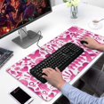thumbnail image 2 of Long Mouse Pads for Desk,Pink Breast Cancer Desk Mats on Top Of Desks, Desk Mouse Pad Extra Large with 3mm Non-Slip Base and Stitched Edge for Gaming,Office,Work,Home 31.5x15.7in, 2 of 5