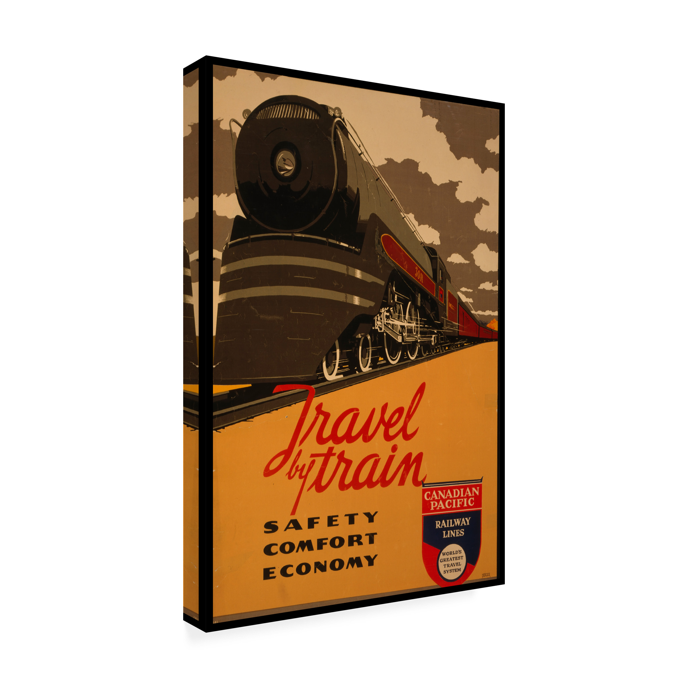 Travel By Train' Canvas Art by Vintage Apple Collection