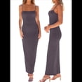 thumbnail image 2 of Vestido Ajustado con Tirantes Finos para Mujer, Informal, de Verano Púrpura S, 2 of 8