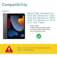 thumbnail image 2 of JINRAN Touch Keyboard Case for iPad 9th / 8th / 7th Generation (2021/2020/2019) 10.2 Inch, with Pencil Holder - Magnetically Detachable Touch Bluetooth Keyboard, 2 of 7