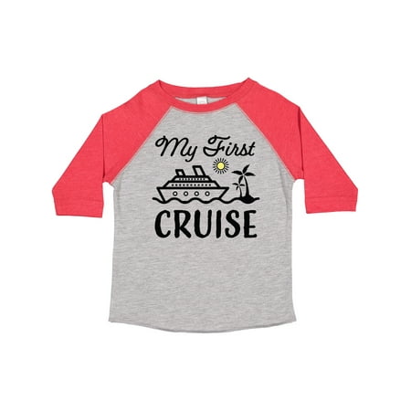 

Inktastic My First Cruise with Cruise Ship and Palm Trees Gift Toddler Boy or Toddler Girl T-Shirt