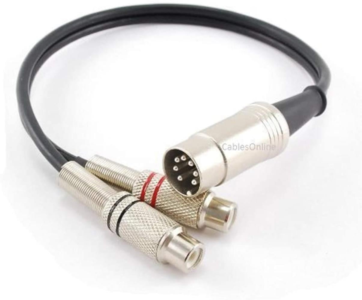 CablesOnline AV-402K 2ft Premium 2-RCA Male to Male Gold-Plated  Audio Cable 